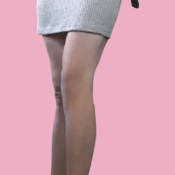 TopShop Ribbed Knee-Length In Beige - Picture 2 of 8